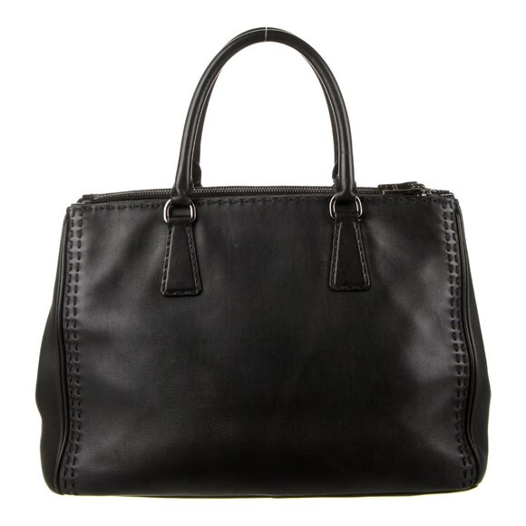 Authentic Prada City Calf Topstitched Double Zip Tote - Picture 2 of 15